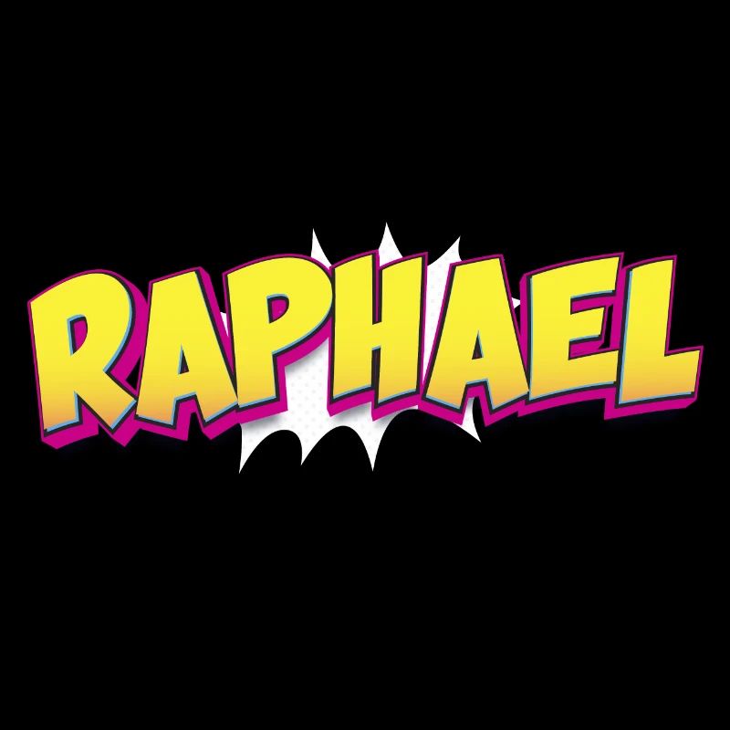 Raphael Benutzerdefinierter Name Comic-Buch-Stil Pop-Art,
