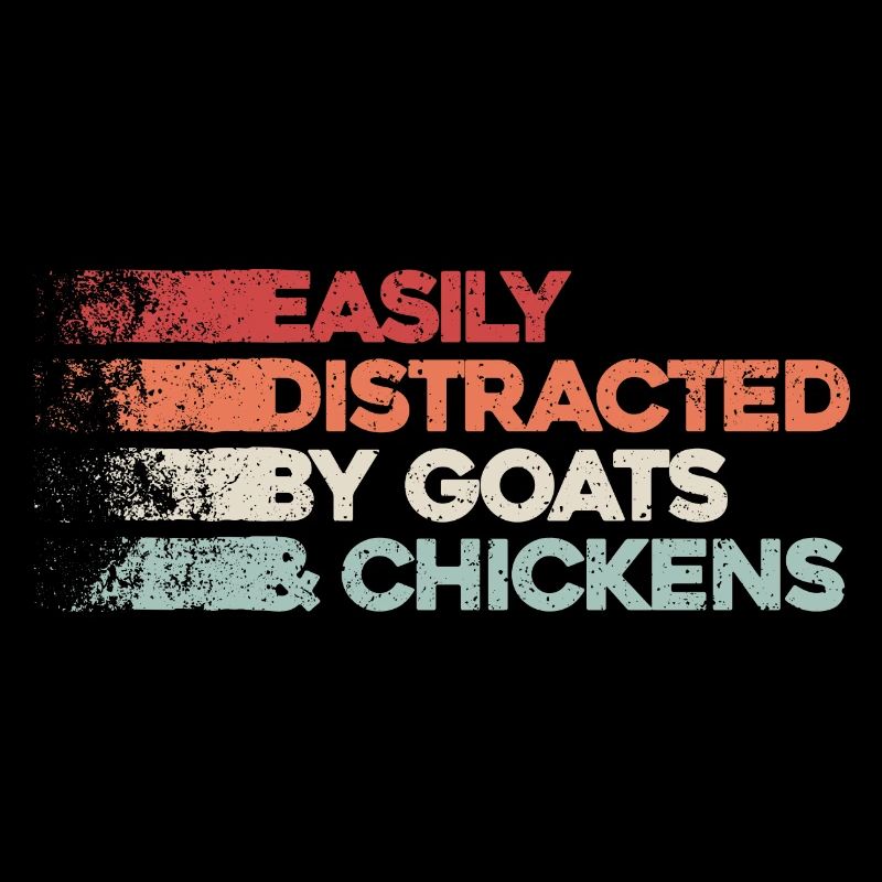 Distraction par les chèvres et les poulets