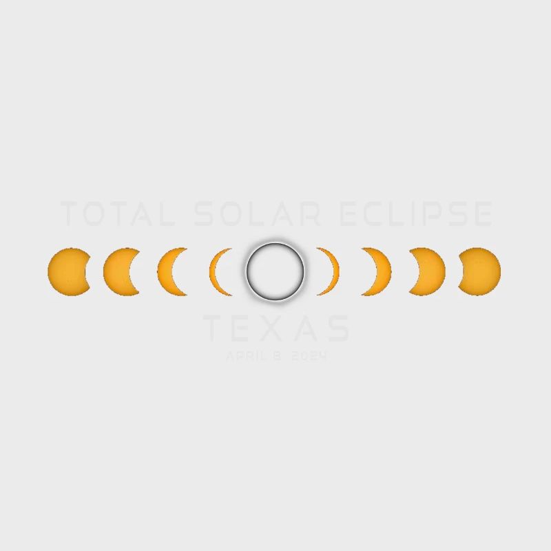 Eclipse de Soleil du Texas 2024 8 avril Souvenir