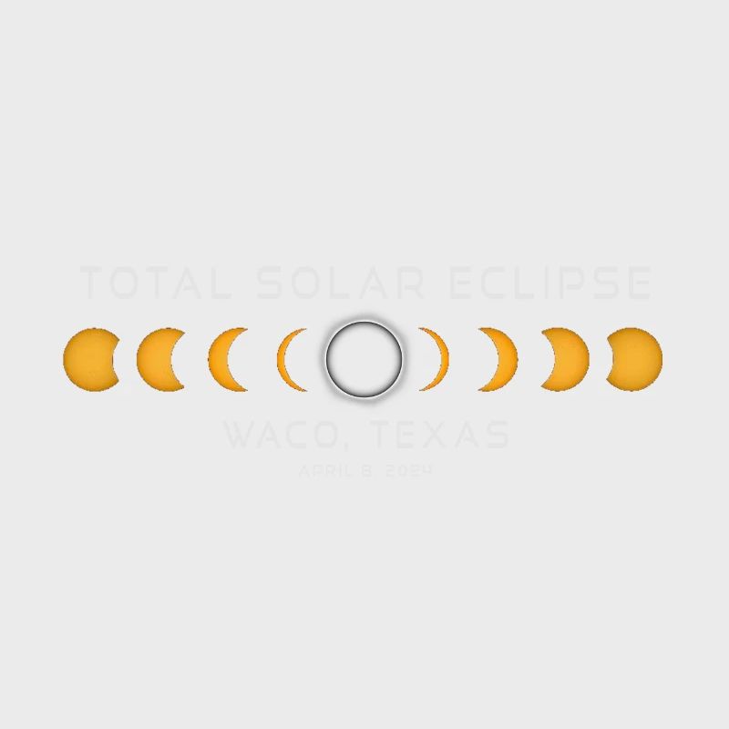 Waco Texas Solar Eclipse 2024 8 avril Souvenir
