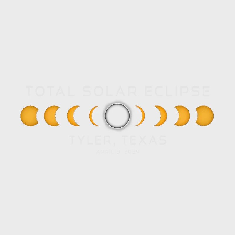 Tyler Texas Solar Eclipse 2024 8 avril Souvenir
