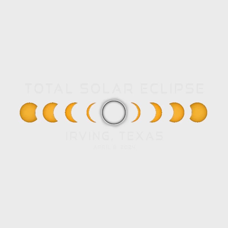 Irving Texas Solar Eclipse 2024 8 avril Souvenir