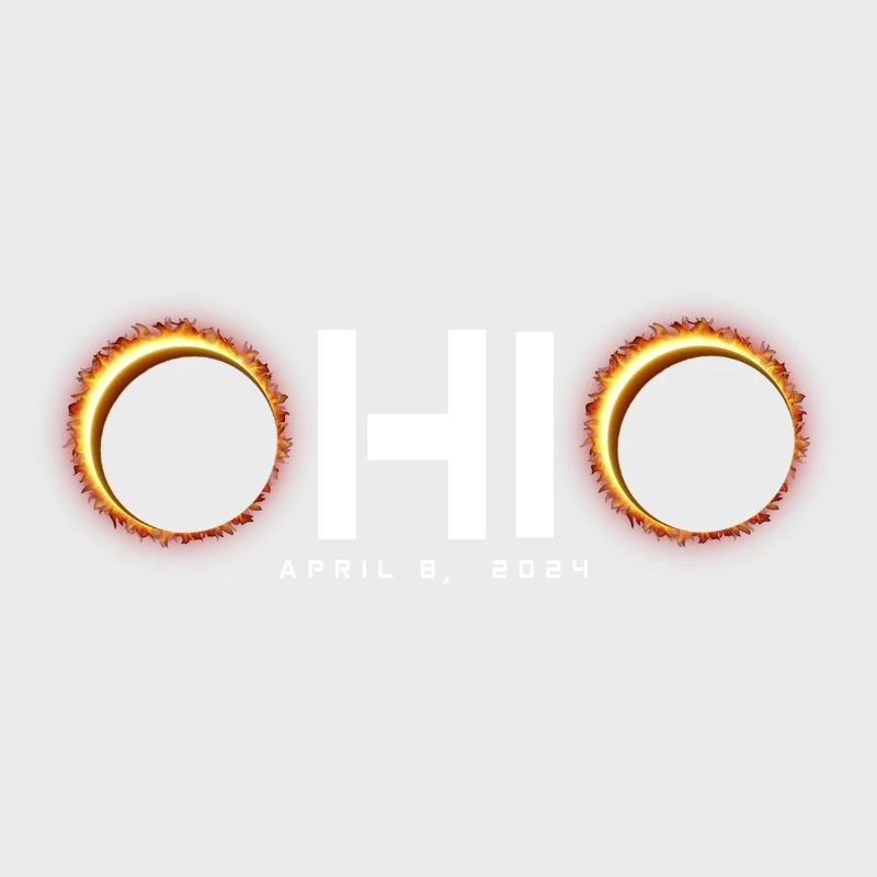 Ohio 2024 Eclipse Souvenir 8 avril