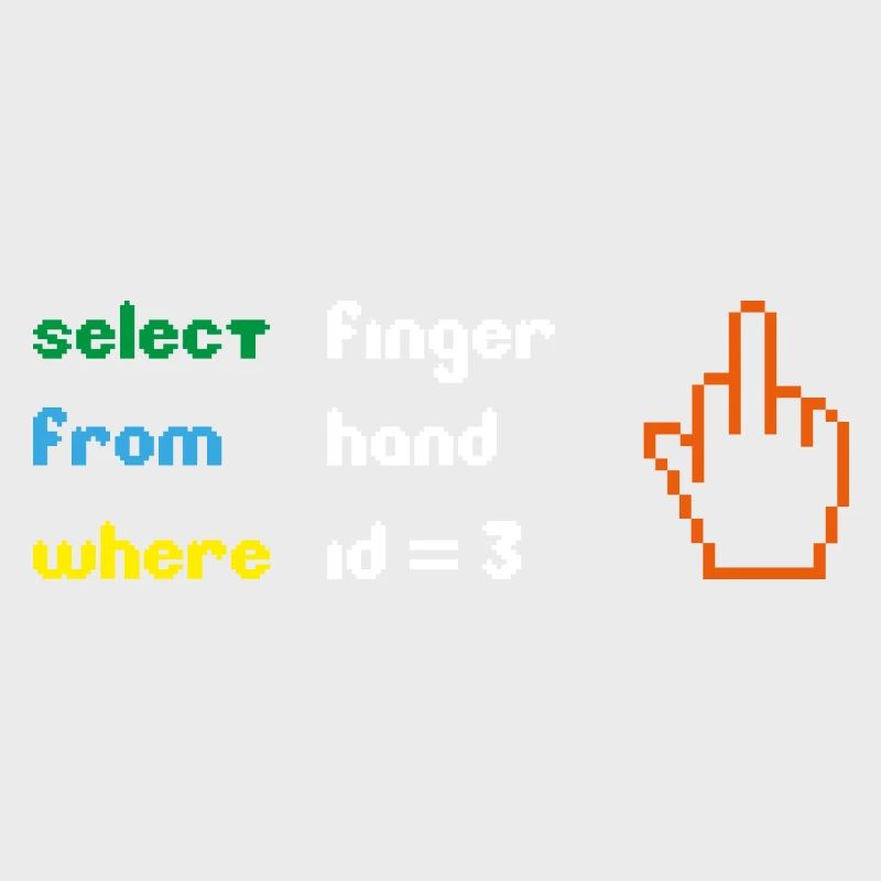 Funny SQL Query: 8-Bit Middle Finger for Geeks
