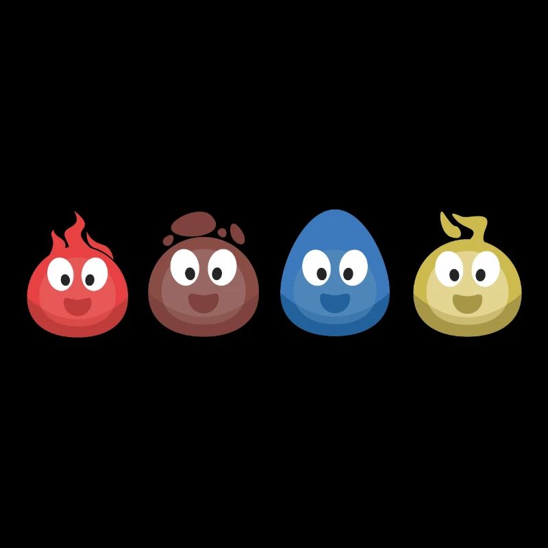 4 Elements (Fire, Earth, Water, Air) (Bubble)
