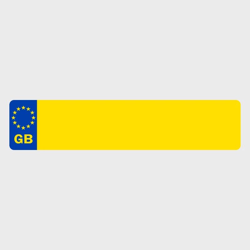plaque d'immatriculation GB