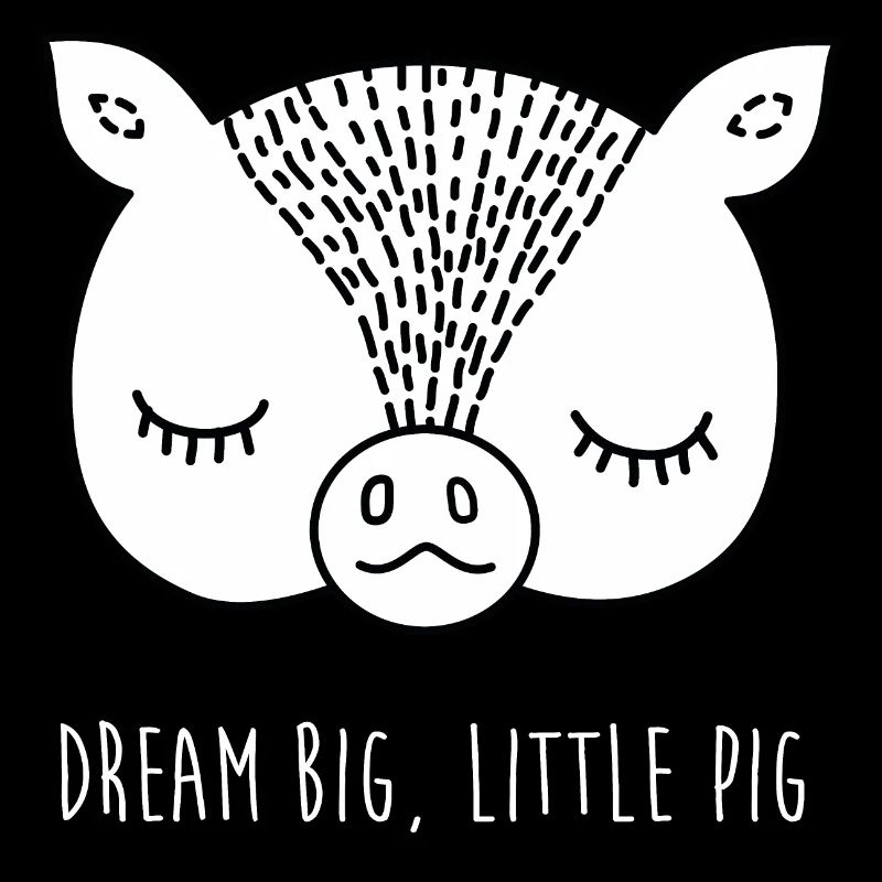 Visage de cochon avec dire grand rêve petit cochon