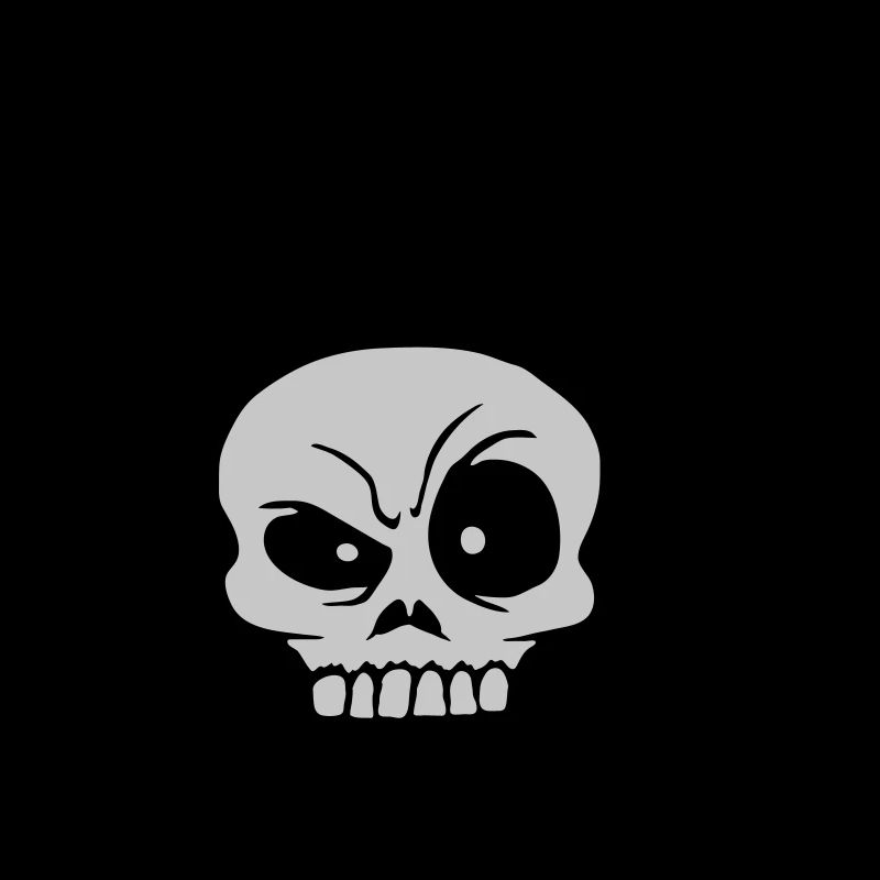 Éclaboussure de couleur Skeptical Facial Expression Skull