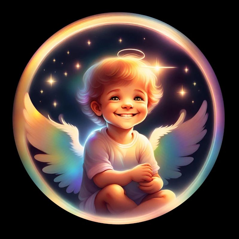 Petit ange arc en ciel