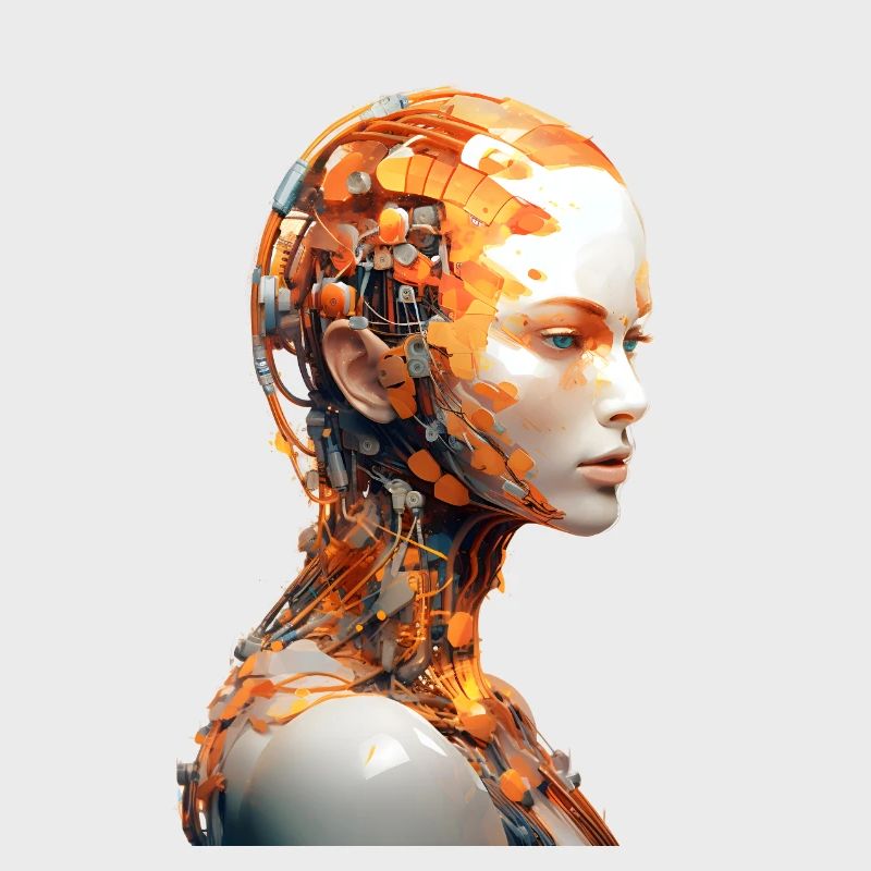 Portrait eines weiblichen Androiden