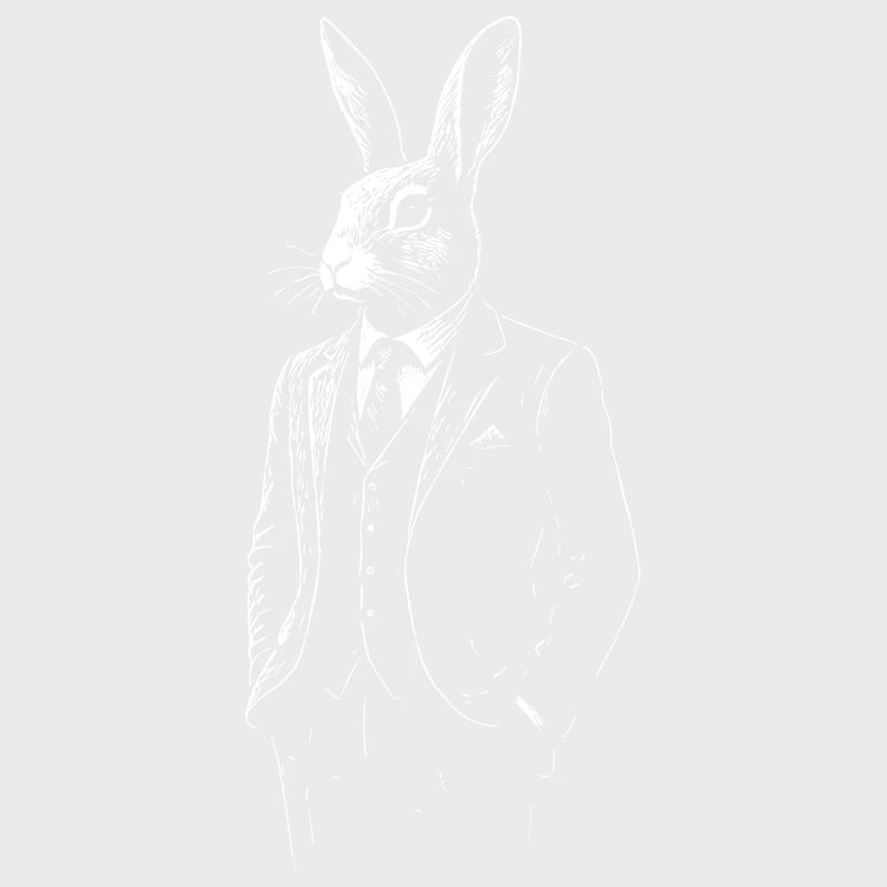 Dapper Rabbit in Tailored Suit