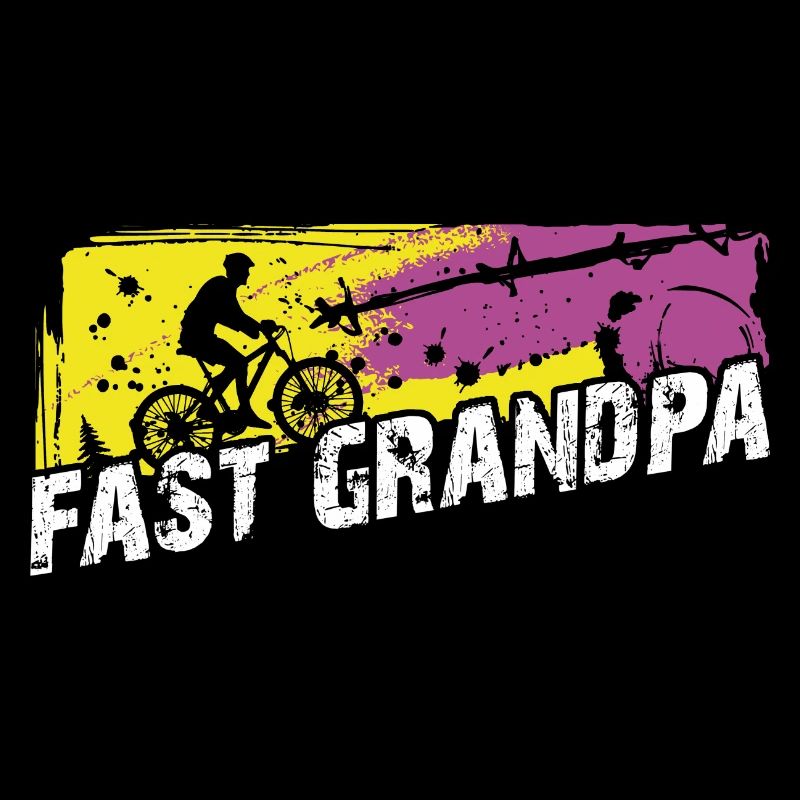 Grand-père rapide sur le vélo