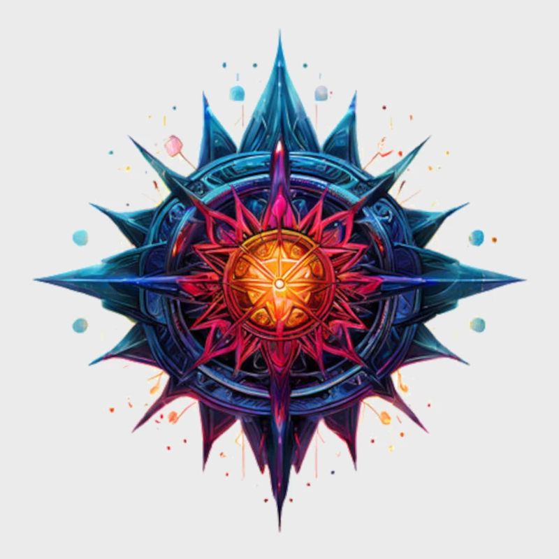 Bunte Blume oder Stern