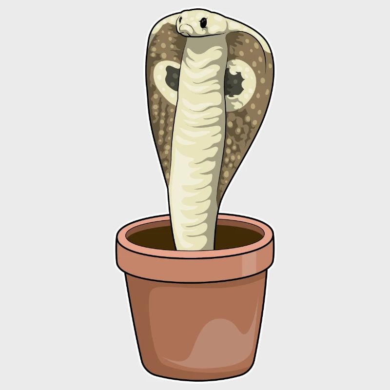 Pot de fleurs de serpent