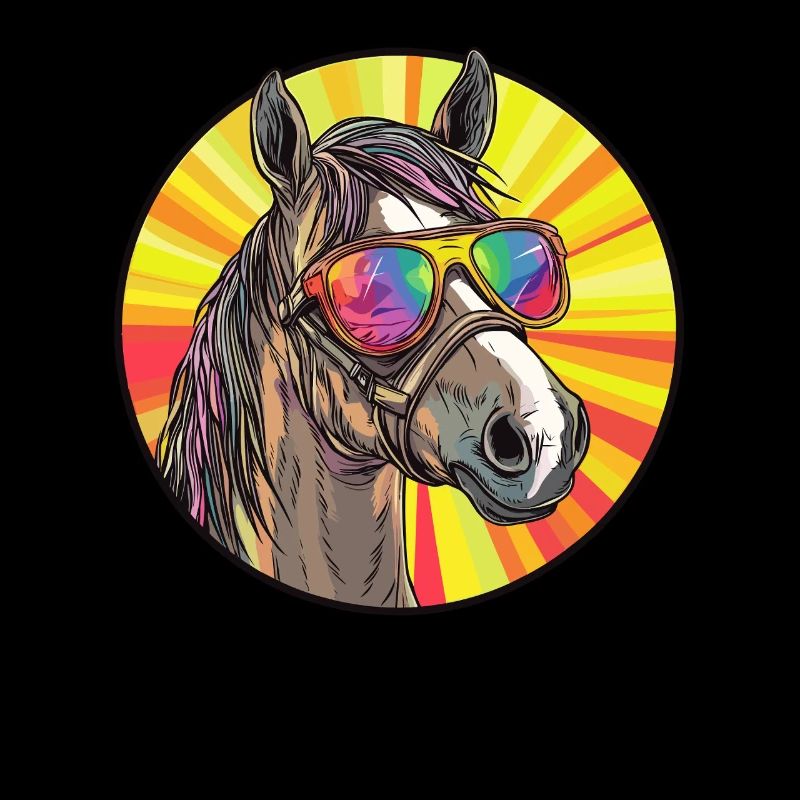 Pferd mit Sonnenbrille