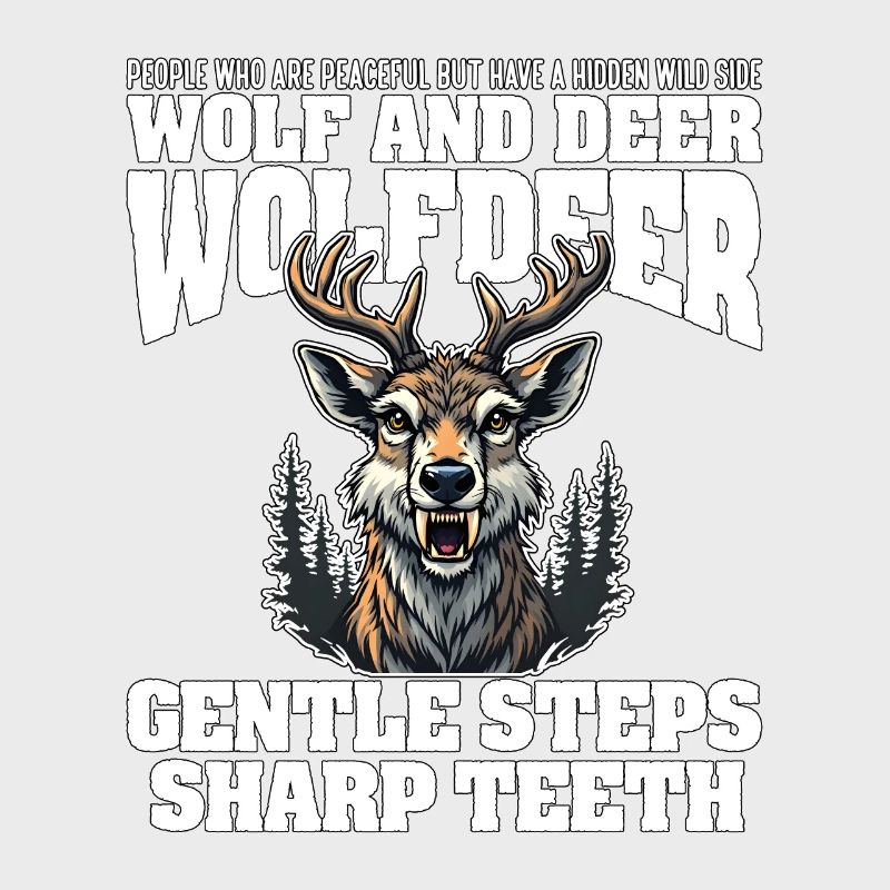 GENTLE STEPS SHARP TEETH - WOLF AND DEER