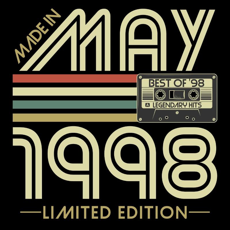 May 1998 Vintage Birthday Retro Gift