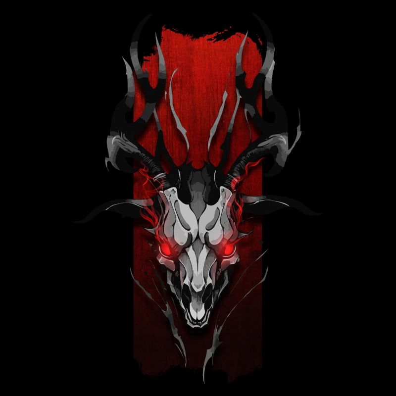 Infernal Illumination: Daemon Goat Skull with