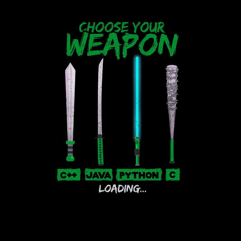 Cool Programmer Shirt Choisissez votre arme C ++ Java