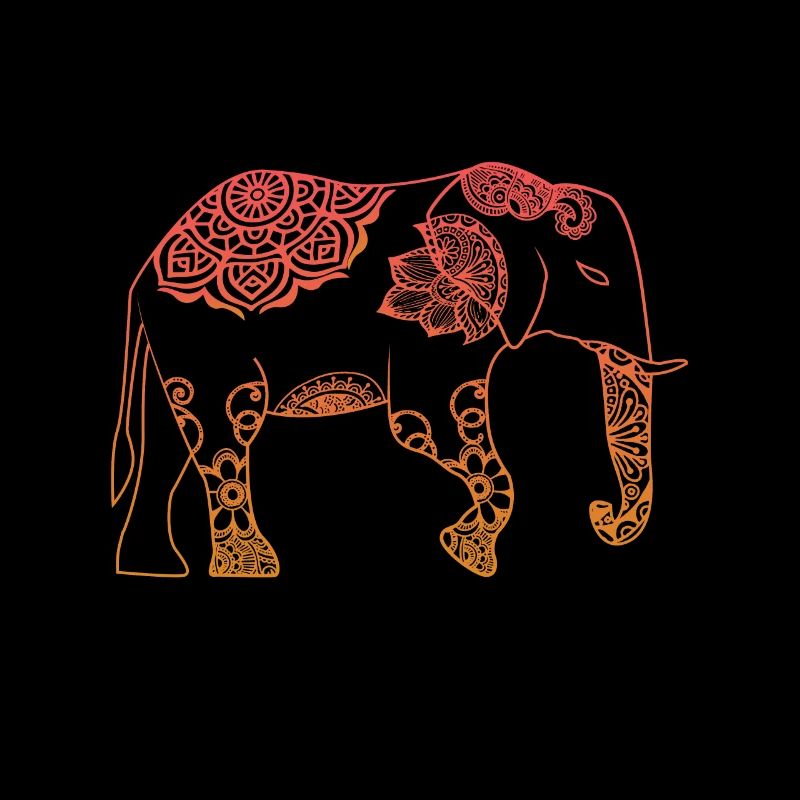 India Elephant Colorful Painted Gift Idea