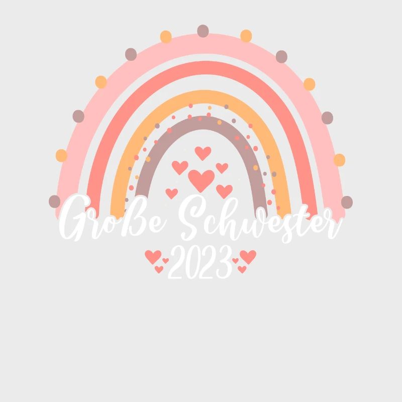 Große Schwester 2023 Boho Regenbogen Mädchen