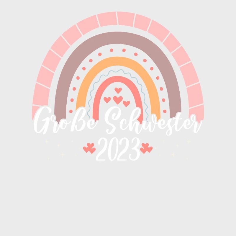 Große Schwester 2023 Boho Regenbogen Mädchen