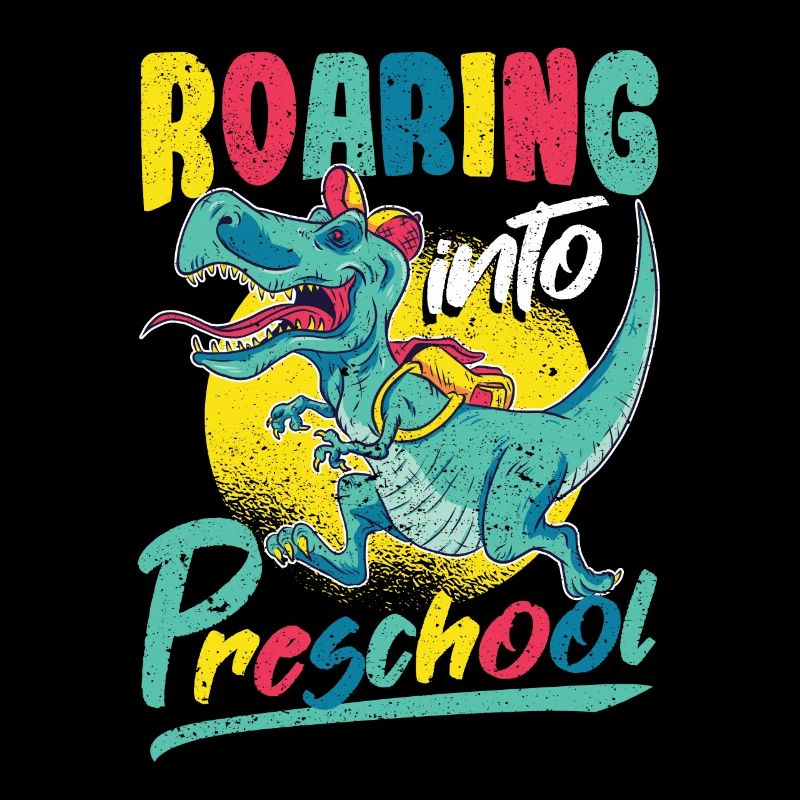 Roaring Into Preschool Dinosaur T Rex Back