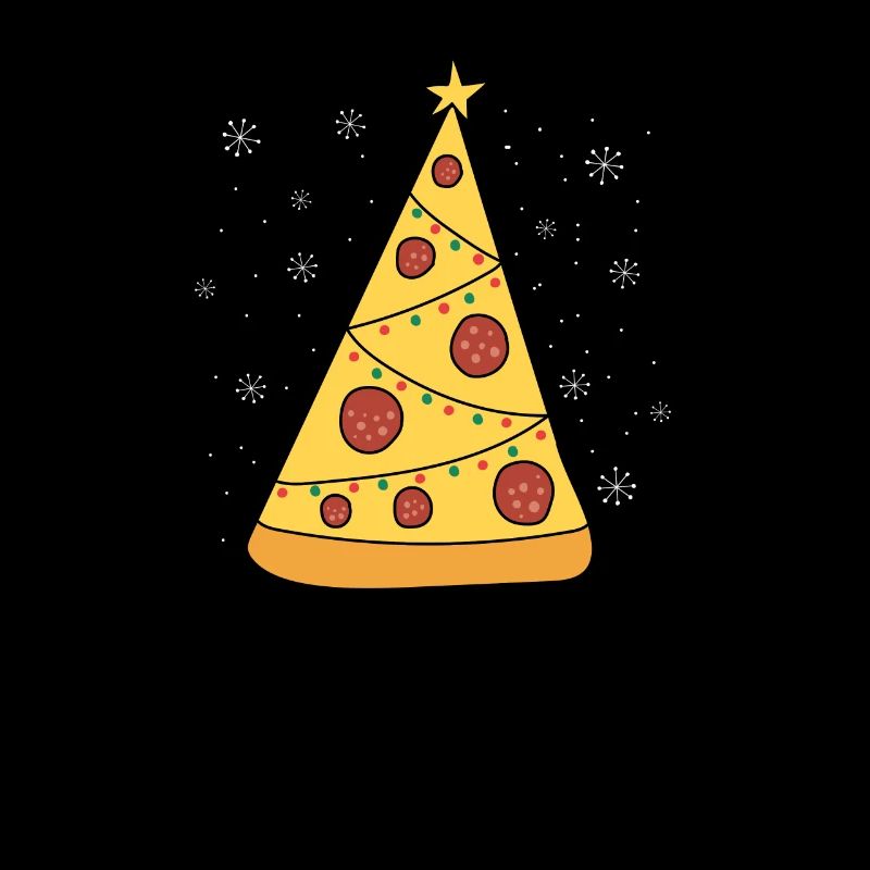 Pizza Weihnachtsbaum Lichter Xmas Frohes Kruste