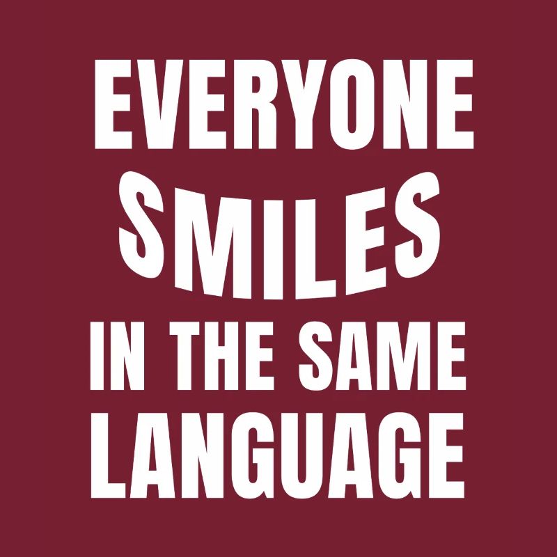 Smiling connects statement humanity