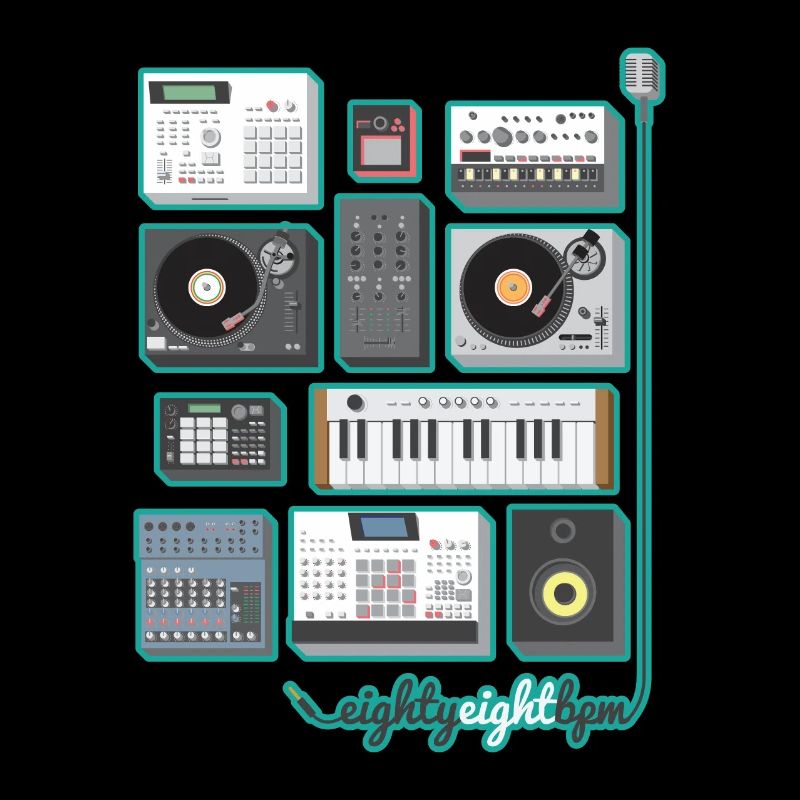 88 BPM Ensemble complet (cyan)