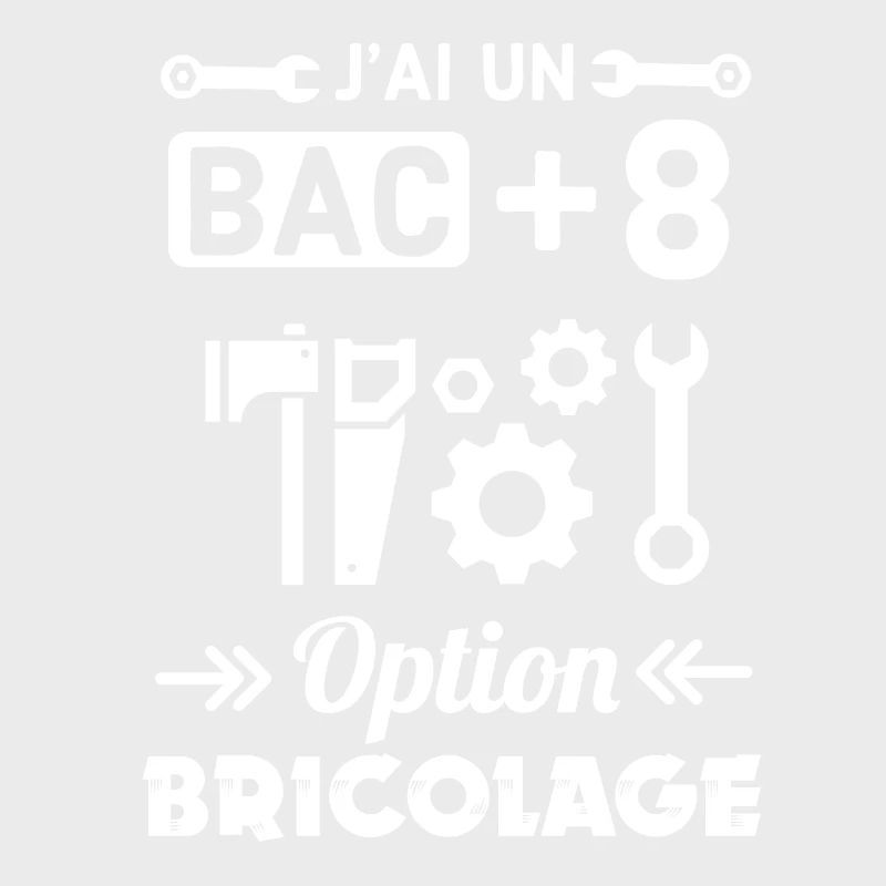 J ai un bac plus 8 option bricolage