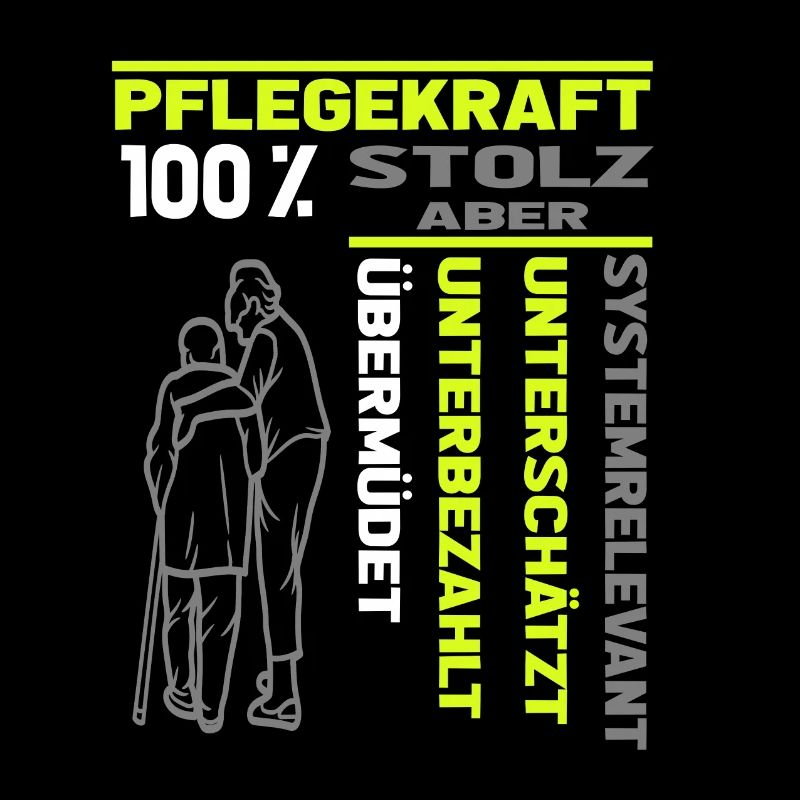Pflegekraft 100% Stolz Systemrelevant
