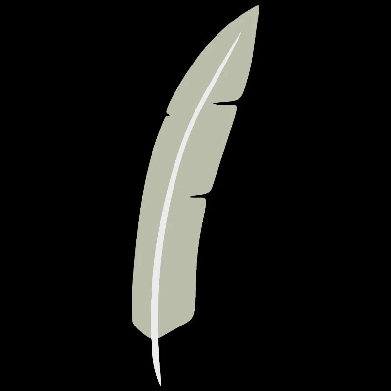 Feather Arc Minimalistischer Druck