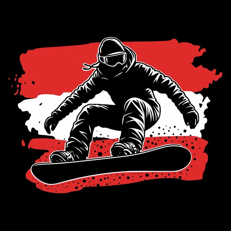 Austria Flag Snowboard