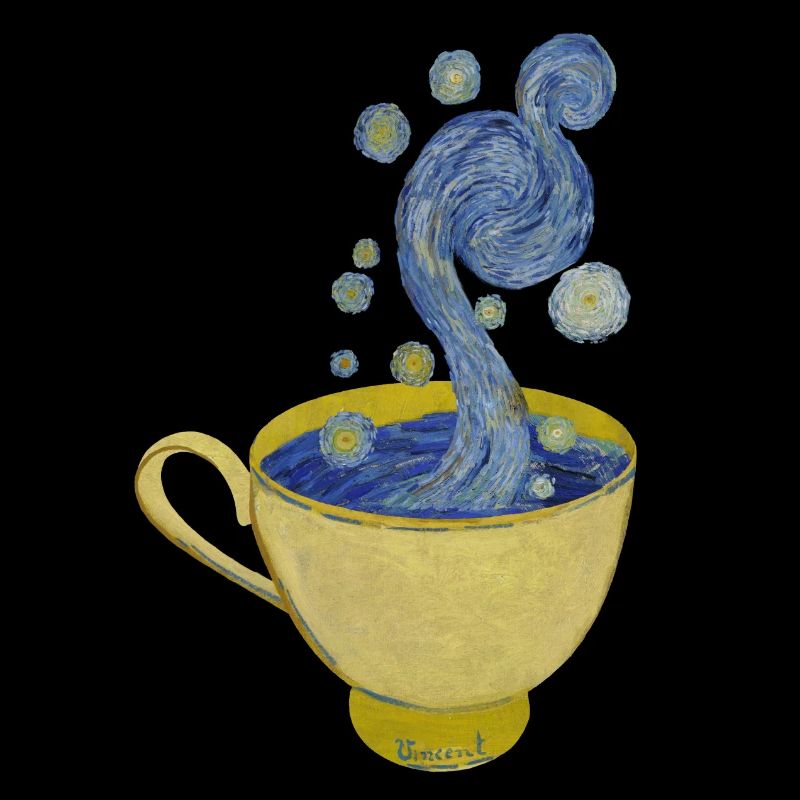Café étoilé, Nuit étoilée - Vincent