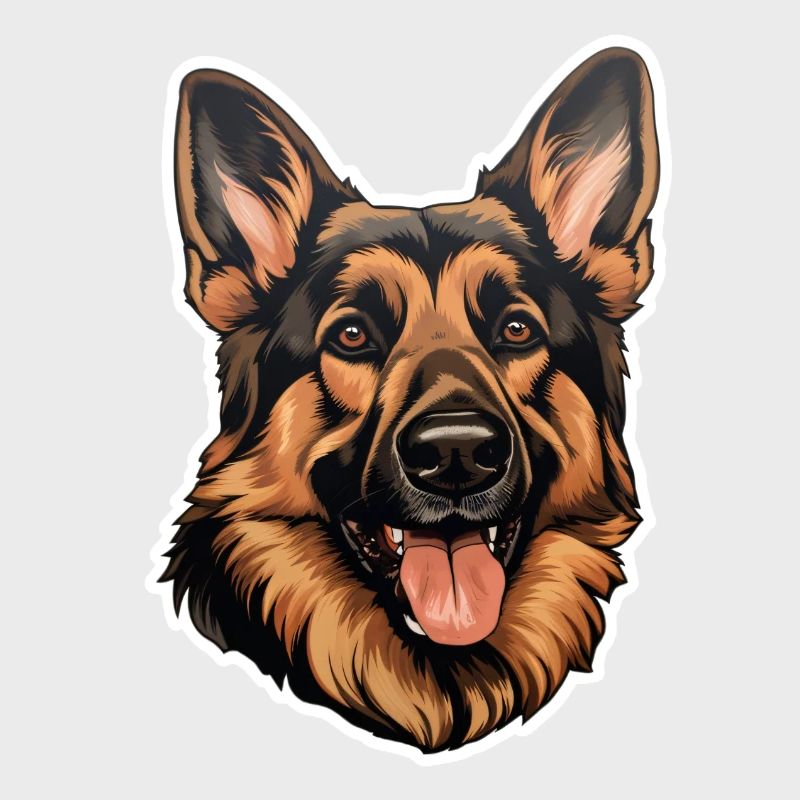 German Shepherd Head
