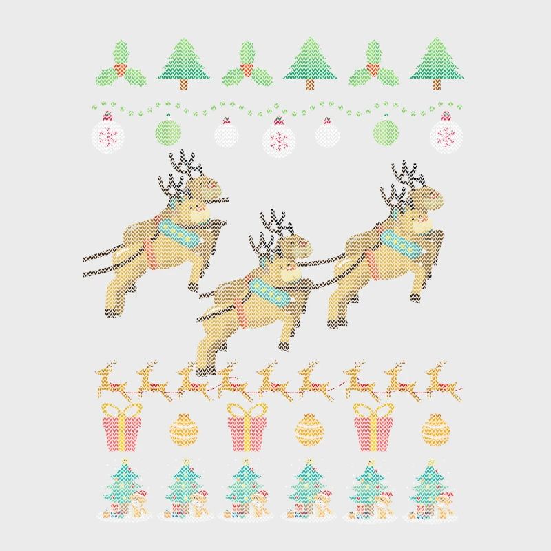 renne cadeau de Noël laid Pull