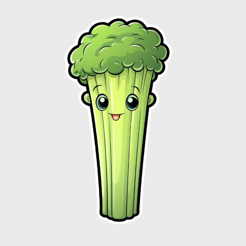 Staudensellerie oder Stangensellerie Kawaii