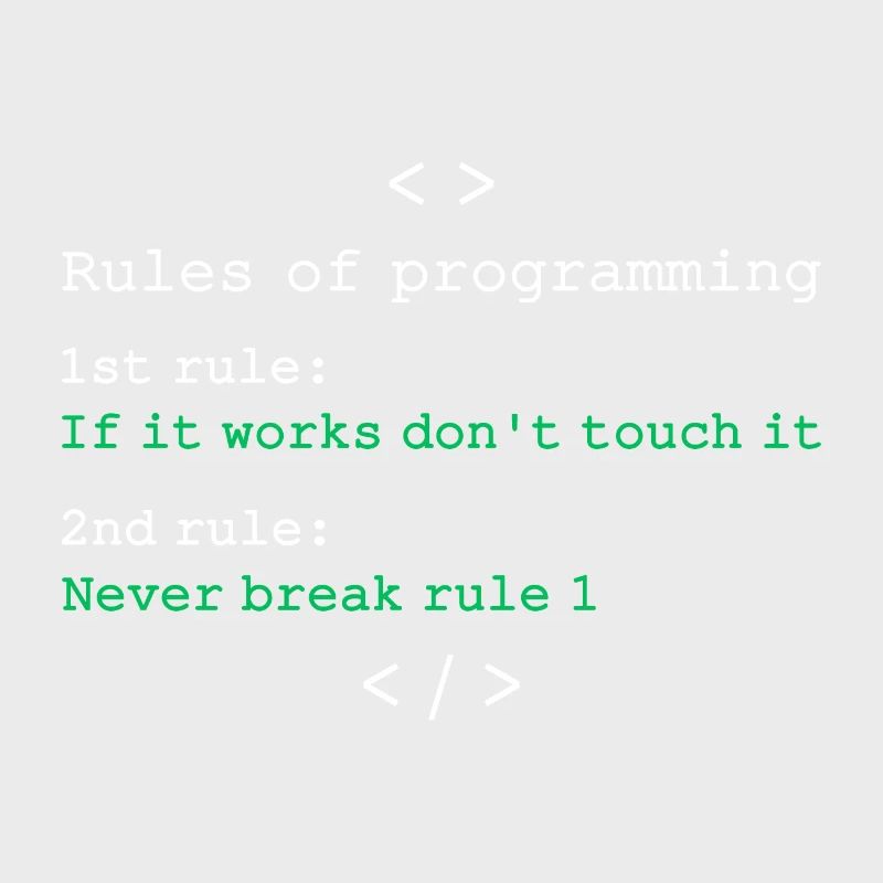 Rules of programming