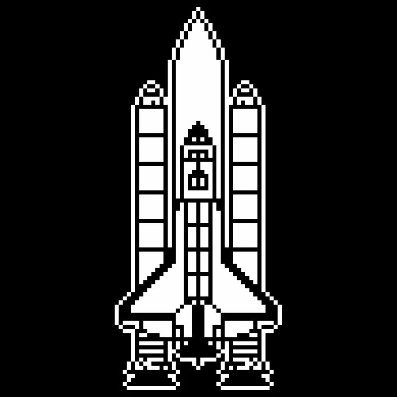 G.36.01 Navette spatiale dans le style geek et pixel art