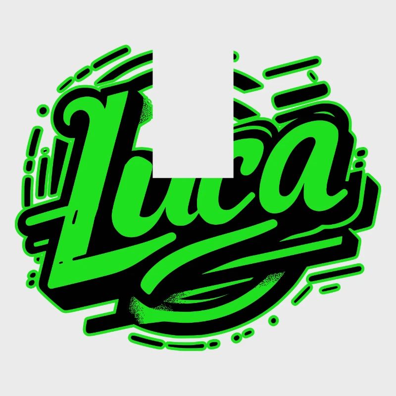 Luca Nom Graffiti vert