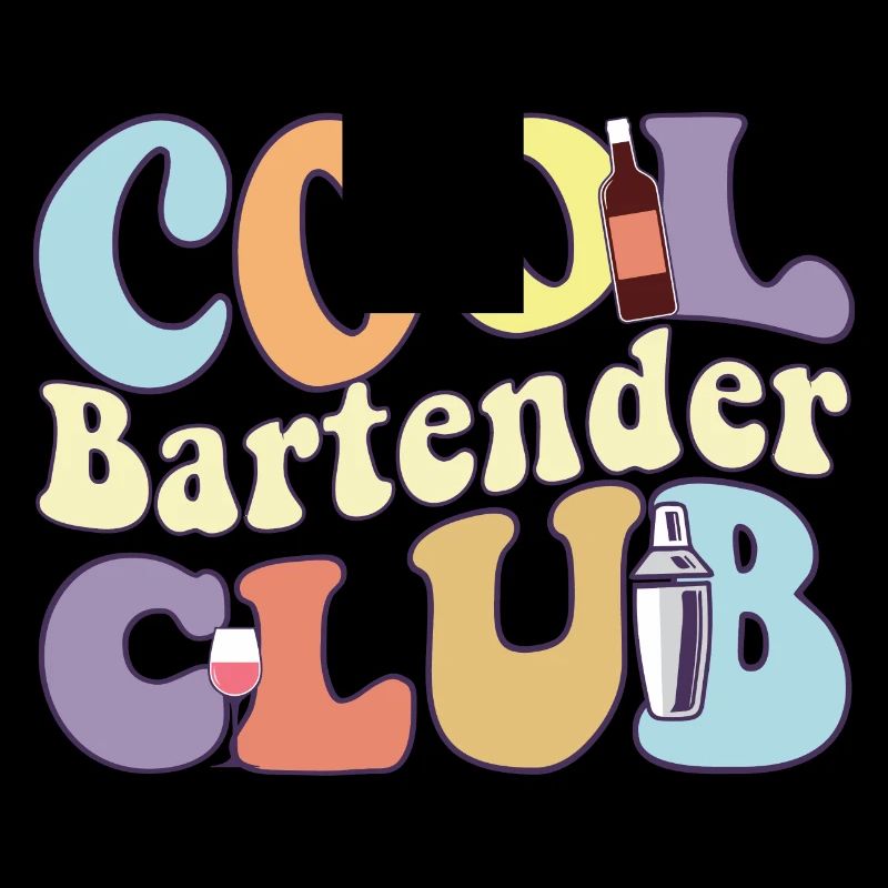 Cool Bartender Club Bartending Mixologist Team
