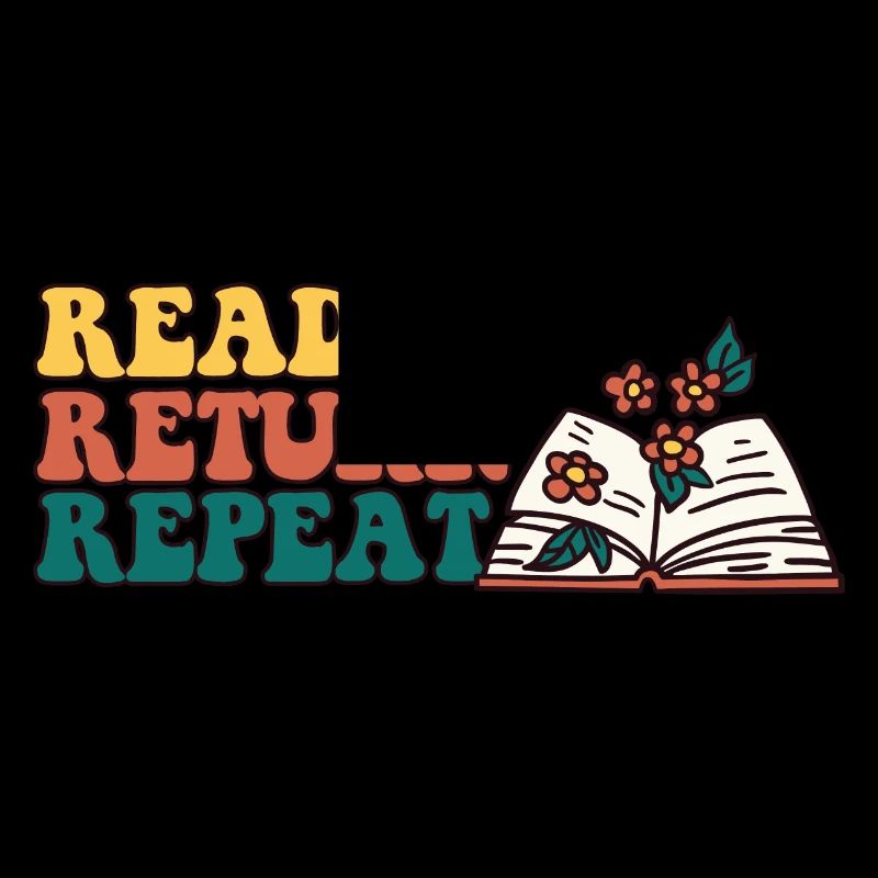 Librarian Read Return Repeat Library Worker Book