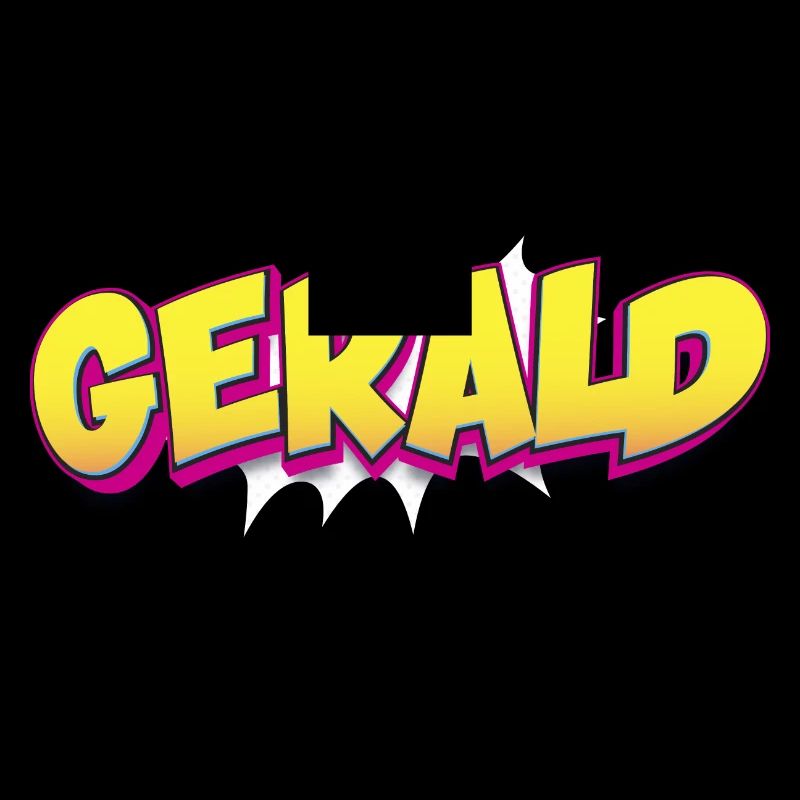 Gerald benutzerdefinierter Name Comic-Stil Pop-Art,