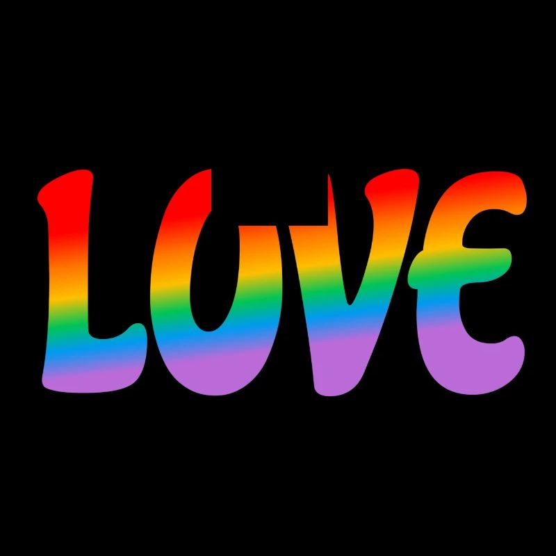 Retro Regenbogen Liebe