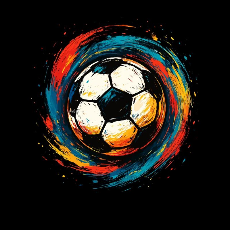 Football coloré - Conception d’éclaboussure astucieuse
