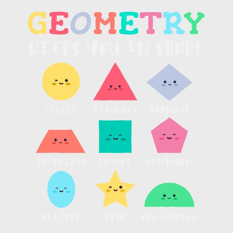 Geometry Shapes with Positive Slogans