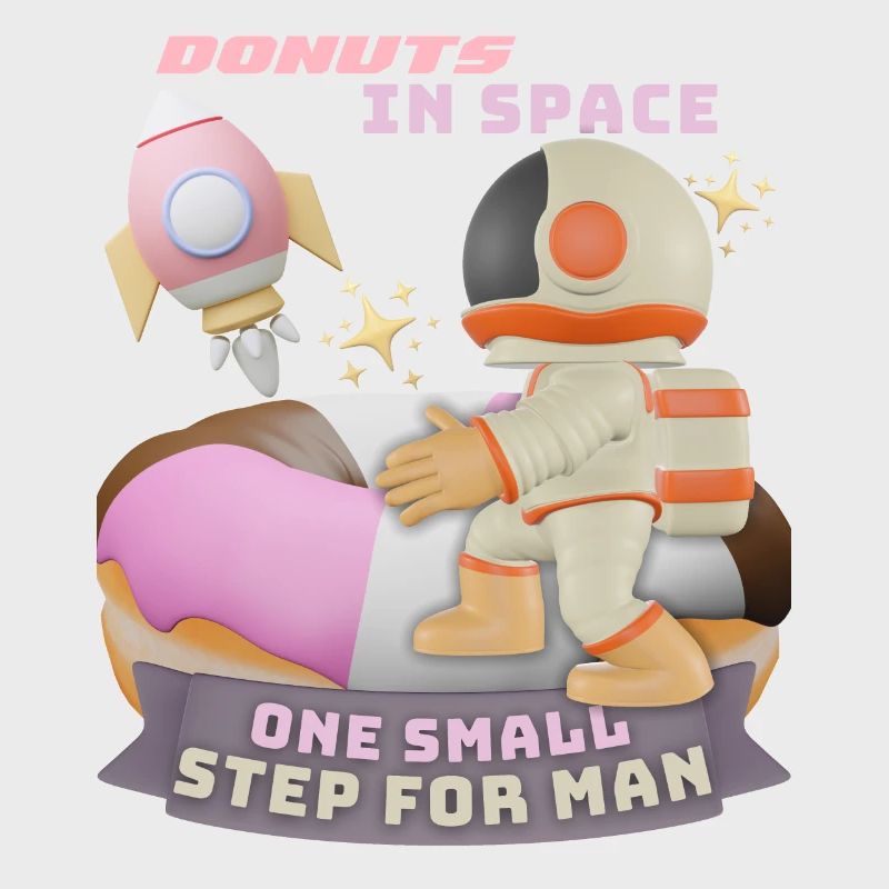 Donut space, beignets dans l’espace, drôle d’astronaute