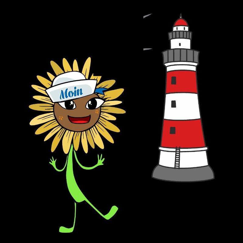 Matrosen Sonnenblume Leuchtturm maritim Moin