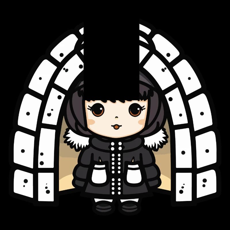 Igloo Eskimo Bande dessinée d’hiver